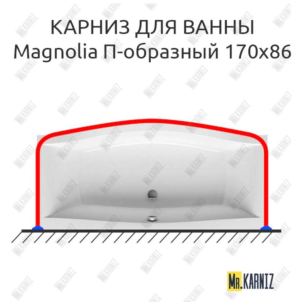 Карниз для ванны Ravak Magnolia П-образный 170х86 Усиленный 25 мм MrKARNIZ