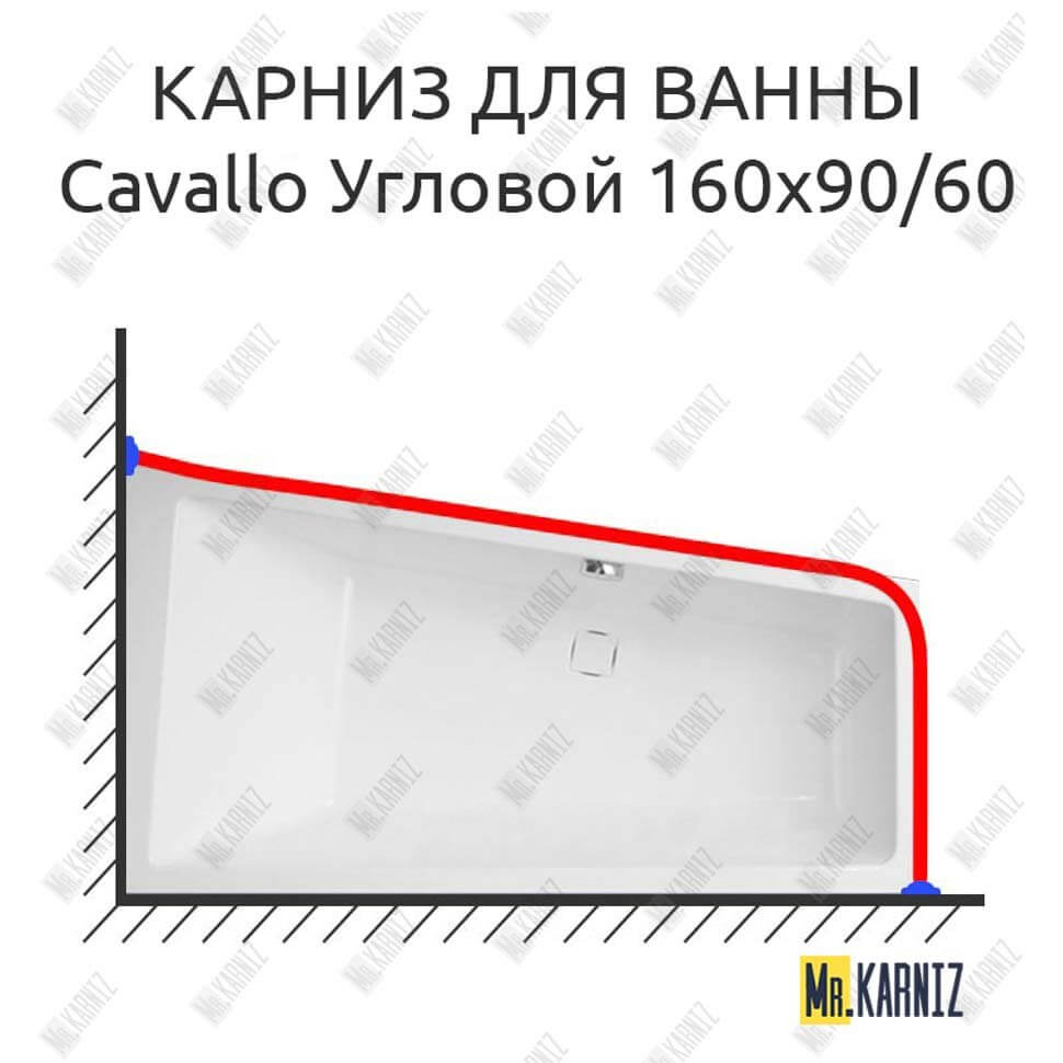 Карниз для ванны Vagnerplast Cavallo Угловой 160х90/60 Усиленный 25 мм MrKARNIZ Карниз для ванны Vagnerplast Cavallo Угловой 160х90/60 Усиленный 25 мм MrKARNIZ